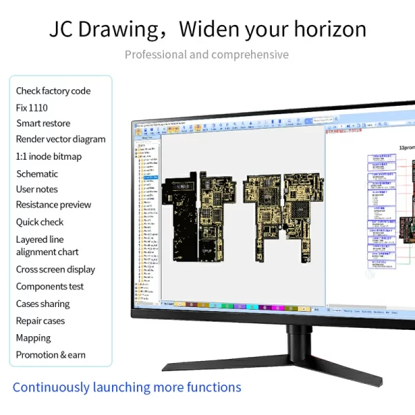 JCID Drawing software interface for repair reference